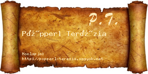 Pöpperl Terézia névjegykártya
